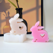 Load image into Gallery viewer, 3D Bunny Silicone Candle Mold Rabbit Aromatherapy Soap Plaster Resin Mould Candle Making Supplies Home Decor