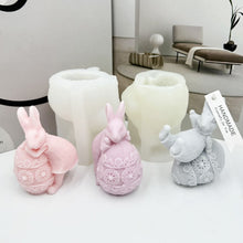 Load image into Gallery viewer, 1Pc 3D Bunny Silicone Candle Mold Rabbit Aromatherapy Soap Plaster Resin Mould Candle Making Supplies Home Decor