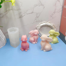 Load image into Gallery viewer, 3D Bunny Silicone Candle Mold Rabbit Aromatherapy Soap Plaster Resin Mould Candle Making Supplies Home Decor