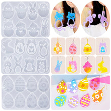 Load image into Gallery viewer, Easter Series Pendant Molds Silicone Mold for Resin DIY Easter Rabbit Egg Earrings Casting Mould Jewelry Art Crafts Making Tools