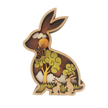Load image into Gallery viewer, Easter Wood Crafts Ornaments Rabbit Creative Home Decoration Wooden Cute Butterfly Hen Bird Small Animal Ornaments Gift