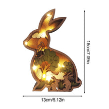 Load image into Gallery viewer, Easter Wood Crafts Ornaments Rabbit Creative Home Decoration Wooden Cute Butterfly Hen Bird Small Animal Ornaments Gift