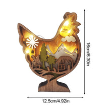 Load image into Gallery viewer, Easter Wood Crafts Ornaments Rabbit Creative Home Decoration Wooden Cute Butterfly Hen Bird Small Animal Ornaments Gift