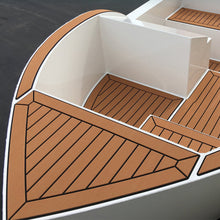 Load image into Gallery viewer, 58x2400x5mm Self-Adhesive EVA Foam Boat Marine Decking Sheet Flooring Faux Teak Striped Yacht Mat Decking Boat EVA Foam Floor Mat