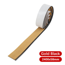 Load image into Gallery viewer, 58x2400x5mm Self-Adhesive EVA Foam Boat Marine Decking Sheet Flooring Faux Teak Striped Yacht Mat Decking Boat EVA Foam Floor Mat