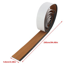 Load image into Gallery viewer, 58x2400x5mm Self-Adhesive EVA Foam Boat Marine Decking Sheet Flooring Faux Teak Striped Yacht Mat Decking Boat EVA Foam Floor Mat