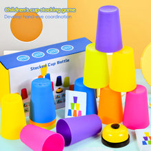 Load image into Gallery viewer, Stack Cup Speed Game Toys Montessori Educational Intellectual Enlightenment Toys With Card Color Cognition Logic Training Gifts Kids Children