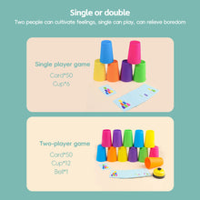Load image into Gallery viewer, Stack Cup Speed Game Toys Montessori Educational Intellectual Enlightenment Toys With Card Color Cognition Logic Training Gifts Kids Children
