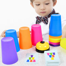 Load image into Gallery viewer, Stack Cup Speed Game Toys Montessori Educational Intellectual Enlightenment Toys With Card Color Cognition Logic Training Gifts Kids Children