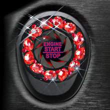 Load image into Gallery viewer, Rotatable Crystal Car Engine Start Stop Button Ignition Switch Cover Auto Protection Cap Accessory Decor Sticker