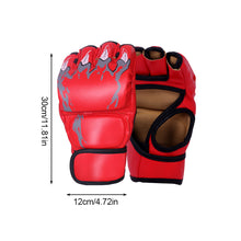 Load image into Gallery viewer, 1 Pair Professional Adult Boxing Half Finger Gloves Sanda Taekwondo Fitness Thicken Training Equipment