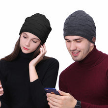 Load image into Gallery viewer, Winter Fleece Warm Bluetooth 5.0 Knitted Hat Talk And Listen To Music Removable Cleaning Wireless Bluetooth Music Hat