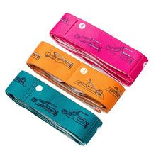 Load image into Gallery viewer, 1PC Yoga Digital Segmental Stretch Band Dance Fitness High Elastic Tension Resistance Band With Action Pattern