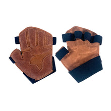 Load image into Gallery viewer, 1 Pair Cowhide Fitness Half-Finger Gloves Horizontal Bar Weightlifting Hard Pull Equipment Exercise Anti-Slip Wear-Resistant Gloves Outdoor Riding Mountaineering Equipment