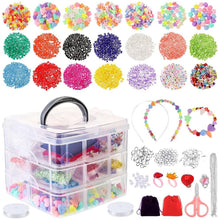 Load image into Gallery viewer, 7544pcs DIY Handmade Beaded Children's Toy Creative Loose Spacer Beads Crafts Making Bracelet Necklace Jewelry Kit Girl Toy Gift