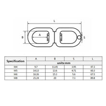 Load image into Gallery viewer, 304 Stainless Steel Marine Mooring 4mm 5mm 6mm 8mm Eye to Eye Swivel Ring Rotating Ring Marine Boat Accessories