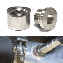 Load image into Gallery viewer, Stainless Steels Car Oxygen Sensor Bung Plug Nut Stepped Mounting Cap Kit Plug Nut Plug Wideband Nut Fitting Weld Bungs M18X1.5