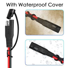 Load image into Gallery viewer, Motorcycle Quick Release SAE Cable With Fuse Terminal O Connector Battery Charger Extension Adapter Wire 16AWG Terminal