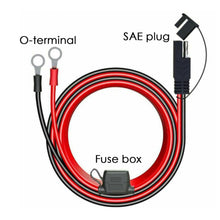 Load image into Gallery viewer, Motorcycle Quick Release SAE Cable With Fuse Terminal O Connector Battery Charger Extension Adapter Wire 16AWG Terminal