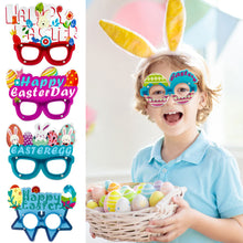 Load image into Gallery viewer, Easter Bunny Egg Glasses Frame PVC Easter Photo Booth Props Gifts Happy Easter Party Decoration for Kids Favor Gift Supplies