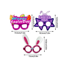 Load image into Gallery viewer, Easter Bunny Egg Glasses Frame PVC Easter Photo Booth Props Gifts Happy Easter Party Decoration for Kids Favor Gift Supplies