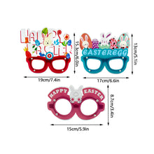Load image into Gallery viewer, Easter Bunny Egg Glasses Frame PVC Easter Photo Booth Props Gifts Happy Easter Party Decoration for Kids Favor Gift Supplies