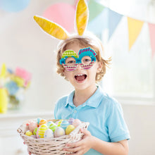 Load image into Gallery viewer, Easter Bunny Egg Glasses Frame PVC Easter Photo Booth Props Gifts Happy Easter Party Decoration for Kids Favor Gift Supplies