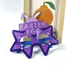 Load image into Gallery viewer, Easter Bunny Egg Glasses Frame PVC Easter Photo Booth Props Gifts Happy Easter Party Decoration for Kids Favor Gift Supplies