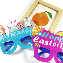 Load image into Gallery viewer, Easter Bunny Egg Glasses Frame PVC Easter Photo Booth Props Gifts Happy Easter Party Decoration for Kids Favor Gift Supplies