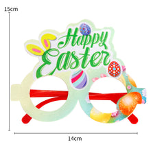 Load image into Gallery viewer, Easter Bunny Egg Glasses Frame Plastic Easter Photo Booth Props Gifts Happy Easter Party Decoration for Kids Favor Gift Supplies