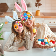 Load image into Gallery viewer, Easter Bunny Egg Glasses Frame Plastic Easter Photo Booth Props Gifts Happy Easter Party Decoration for Kids Favor Gift Supplies