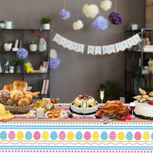 Load image into Gallery viewer, Easter Bunny Tablecloth Decorations 2024 Rabbit Egg Rabbit Printed Tableclot Rectangle Table Cover Happy Easter Party Decoration