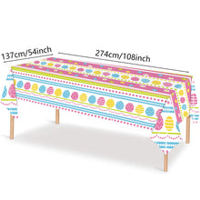 Load image into Gallery viewer, Easter Bunny Tablecloth Decorations 2024 Rabbit Egg Rabbit Printed Tableclot Rectangle Table Cover Happy Easter Party Decoration