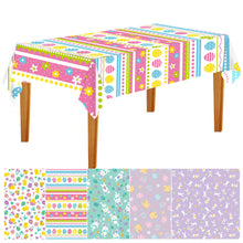 Load image into Gallery viewer, Easter Bunny Tablecloth Decorations 2024 Rabbit Egg Rabbit Printed Tableclot Rectangle Table Cover Happy Easter Party Decoration