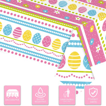 Load image into Gallery viewer, Easter Bunny Tablecloth Decorations 2024 Rabbit Egg Rabbit Printed Tableclot Rectangle Table Cover Happy Easter Party Decoration