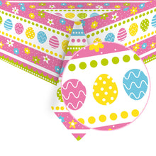 Load image into Gallery viewer, Easter Bunny Tablecloth Decorations 2024 Rabbit Egg Rabbit Printed Tableclot Rectangle Table Cover Happy Easter Party Decoration