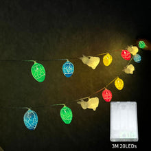Load image into Gallery viewer, Easter Eggs Rabbits Chick Light Decoration Batteries Copper Wire LED String Lights Home Outdoor Easter Party Decorations