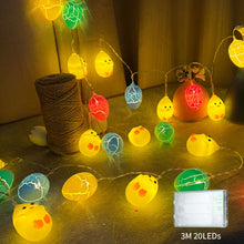 Load image into Gallery viewer, Easter Eggs Rabbits Chick Light Decoration Batteries Copper Wire LED String Lights Home Outdoor Easter Party Decorations