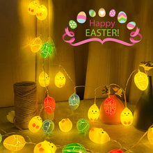 Load image into Gallery viewer, Easter Eggs Rabbits Chick Light Decoration Batteries Copper Wire LED String Lights Home Outdoor Easter Party Decorations