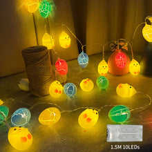 Load image into Gallery viewer, Easter Eggs Rabbits Chick Light Decoration Batteries Copper Wire LED String Lights Home Outdoor Easter Party Decorations