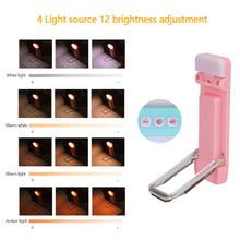 Load image into Gallery viewer, LED Clip-on Bookmark Book Light USB Rechargeable Reading Light Mini Led Brightness Adjustable Portable Bedside Desk Light