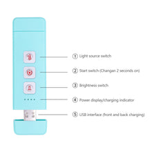 Load image into Gallery viewer, LED Clip-on Bookmark Book Light USB Rechargeable Reading Light Mini Led Brightness Adjustable Portable Bedside Desk Light