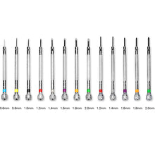 Load image into Gallery viewer, Precision Screwdriver Set 0.6-2.0mm High Hardness Steel Micro Cross Screwdriver Kit For Watch Eyeglasses Jewelry Repair Tool