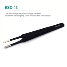 Load image into Gallery viewer, Stainless Steel Curved Straight Black Tweezer Nail Art Nipper Picking Tool Sequins Beads Making Tool Hand Tool Set