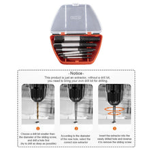 Load image into Gallery viewer, Screw Extractor Center Drill Bits Guide Set Broken Damaged Bolt Remover Center Drill Damaged Bolts Tools