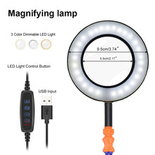 Load image into Gallery viewer, Multi Soldering Helping Hand Tool Table Clip with Magnifying Glass Third Hand Soldering Stand Welding PCB Holder Flexible Arm Soldering Tool