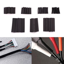 Load image into Gallery viewer, 127pcs Black Red Heat Shrink Tubing 2:1 Assortment Polyolefin Tube Car Cable Sleeving Wrap Wire Kit Insulation Sleeving