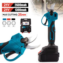 Load image into Gallery viewer, 1100W Brushless Electric Cordless Pruner Pruning Shear Handheld Branches Cutter Landscaping Tool For Makita 21V Battery