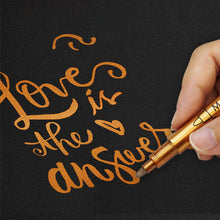 Load image into Gallery viewer, Brush Metallic Marker Pens Gold Silver Color Permanent Art Marker For Manga Crafts Scrapbooking School Stationery Supplies
