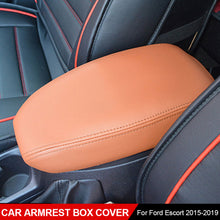 Load image into Gallery viewer, Car Armrest Box Center Console Lid Armrest Cover Interior Accessories Microfiber Leather Cover For Ford Escort 2015-2019